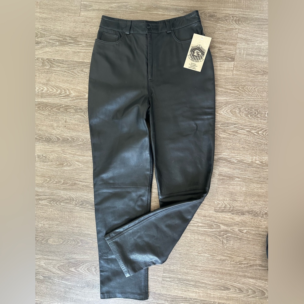 Black Leather Riding Pants